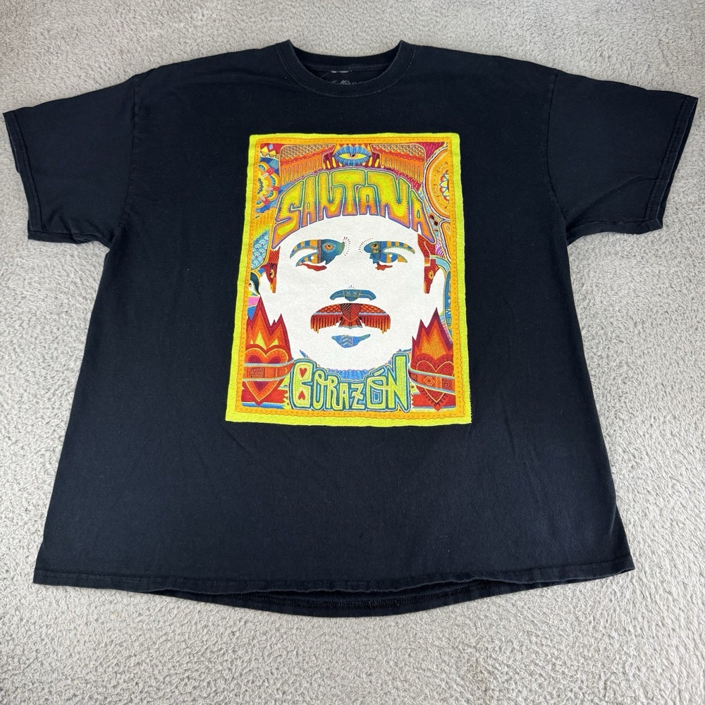 Santana Corazon‎ 2014 Tour Shirt Rock Band Tee Collective Consciousness Mens 2xl